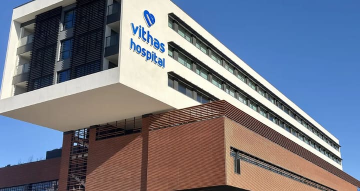 Fachada del Hospital Vithas Valencia Turia, en el barrio de Malilla de Valencia